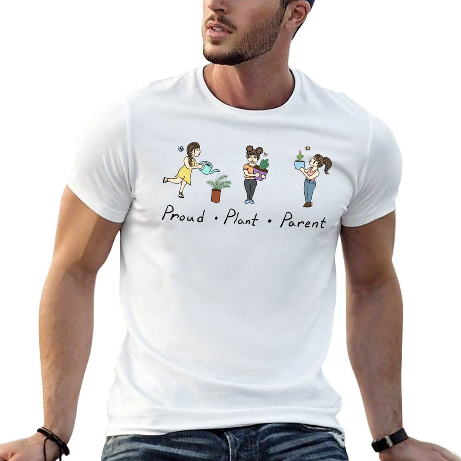Plant Parent Shirt - Stolzer Pflanzeneltern - Plant Mom Cartoon