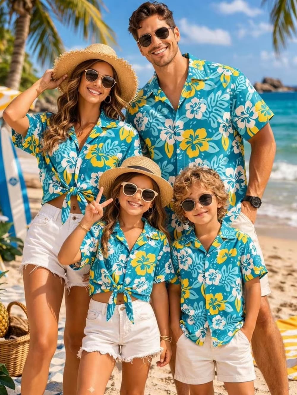 Plant Parent Shirt - Hawaiianisches Kinderhemd mit Pflanzen- und Blumenmuster,