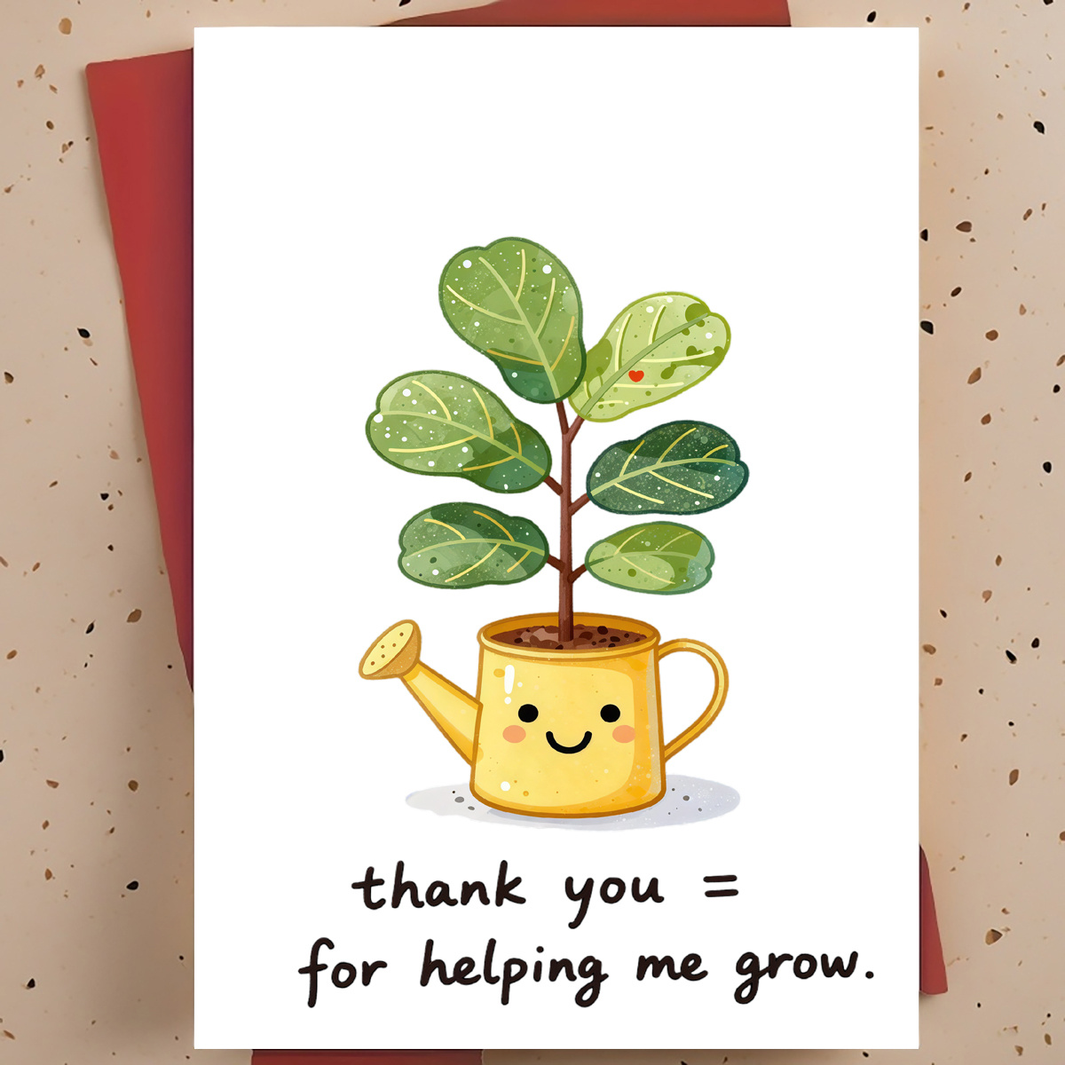 Plant Parent Free - 1 süße und warme Dankeskarte für
