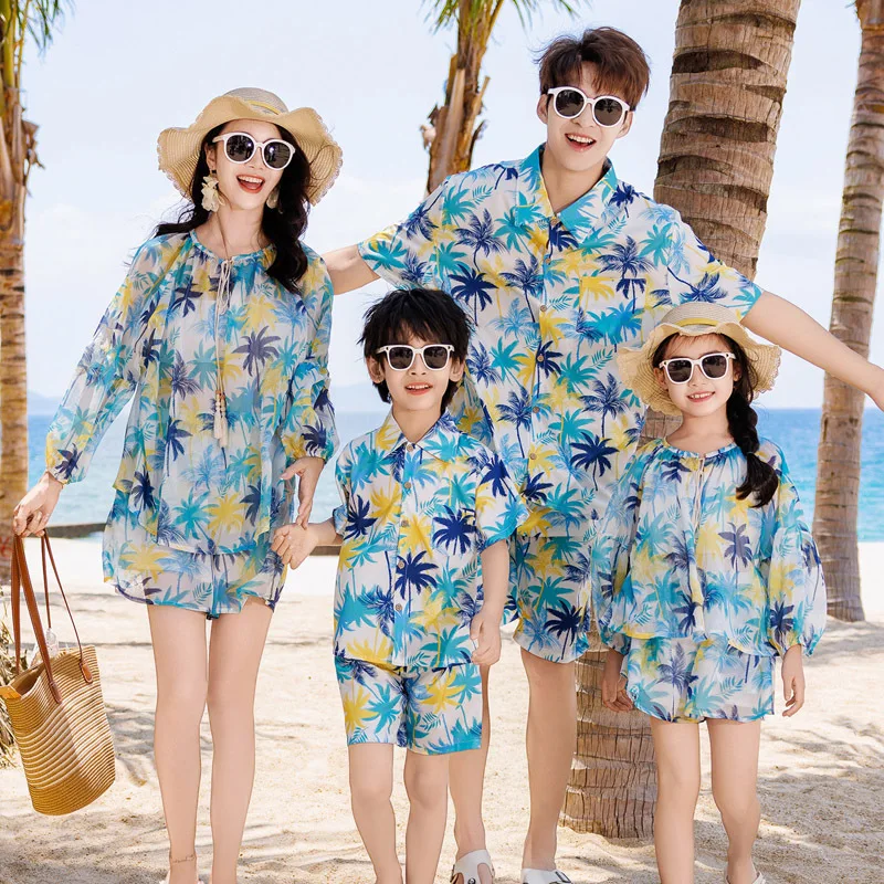Plant Parent Free - Familienurlaub-Look, passende Outfits, Urlaub, Eltern-Kind-Strand, zweiteiliges
