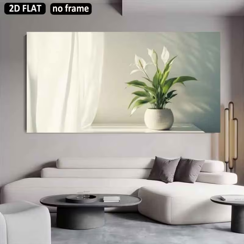 2D Flachdruck, 2D Flachdruck 1 – Peace Lily White Bewertung und Preis